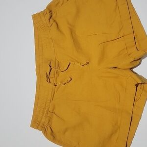 Old Navy Sunflower Gold Linen Blend Women's Shorts With Pockets